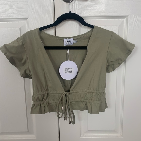 NWT princess polly jameson reid top khaki - Picture 2 of 3